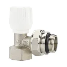Клапан ручной угловой 3/4" с самоуплотняющимся полусгоном VARMEGA