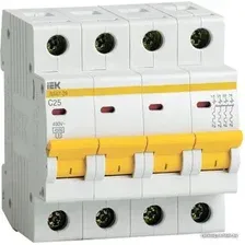 Выключатель автоматический IEK ВА47-29 4Р 25А 4.5кА С MVA20-4-025-C