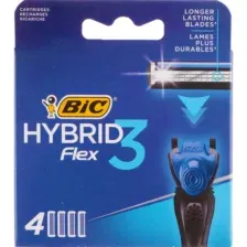 Картриджи Сменные кассеты, 4шт BIC Флекс 3 Гибрид