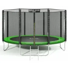 Батут Atlas Sport 404 см (13ft) Basic с внешней сеткой зеленый