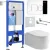 Унитаз подвесной Roxen Royal Matt в комплекте с инсталляцией StounFix Dual Fresh 6 в 1 968273 (кнопк