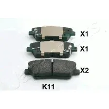 Тормозные колодки дисковые задняя ось JAPANPARTS PP-K11AF