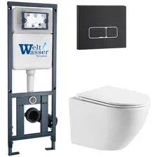 Унитаз подвесной WeltWasser Marberg 410+Merzbach 041 GL-WT+MAR 410 SE MT-BL