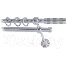 Карниз для штор Lm Decor Жезл 060 2р витой (хром, 2м)