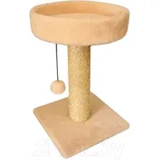 Лежак Cat House с когтеточкой 0.55 (сизаль бежевый)