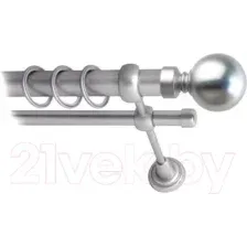 Карниз для штор Lm Decor Шар большой 059 2р гладкий 25/16мм (сатин, 1.8м)