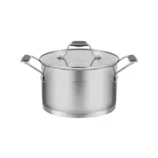 Кастрюля из нержавеющей стали со стеклянной крышкой 18  см 2,6 л MAUNFELD MADISON MF30MS01CR