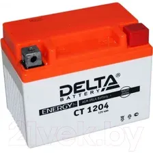 Мотоаккумулятор DELTA AGM СТ 1204 YB4L-B / YB4L-A / YTX4L-BS (4 А/ч)