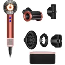 Фен Dyson HD16 Supersonic Nural Straight+Wavy (с переходником на евровилку, клубнично-бронзовый/розовый румянец)