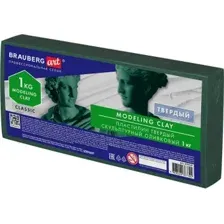 Пластилин скульптурный BRAUBERG Art Classic 106526 (оливковый, твердый)