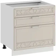 Шкаф напольный Трия Долорес 1Н6Я3 (белый/крем)