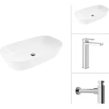 Умывальник Lauter 21393-70 + Cascade 21СК0655C + сифон 21635CH (хром)