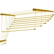 Сушилка для белья Comfort Alumin Group Потолочная Алюминиевая Gold Premium 7 прутьев 1.9м (золото)