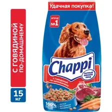 Корм для собак Chappi говядина, 15 кг