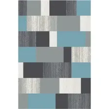 Ковер для жилой комнаты Sintelon Vegas Home 30GKK 1K 160x230 (бежевый/голубой/серый)