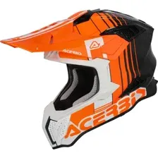 Мотошлем Acerbis Airstrike-C 0026832.203.062 (S, оранжевый/белый)
