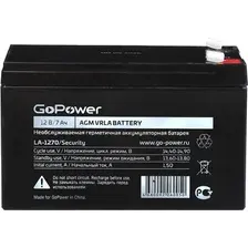 Аккумуляторная батарея GoPower LA-1270/security 12V 7Ah клеммы T1/ F1 / 00-00021454