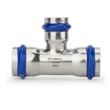 Тройник раструбный Varmega Inox Press переходной 28x22x28