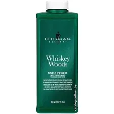 Тальк для бороды Clubman Универсальный с запахом виски Whiskey Woods Powder 255 г