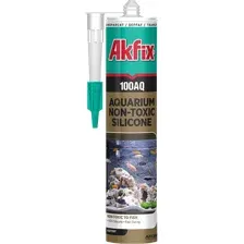 Силиконовый герметик для аквариума Akfix 100AQ, черный, 310мл