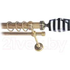 Карниз для штор Lm Decor Даймонд 135 2р гладкий 25/16мм (антик, 2.4м)