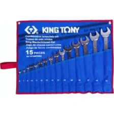 Набор ключей комбинированных 6-32 мм 15 предметов KING TONY 