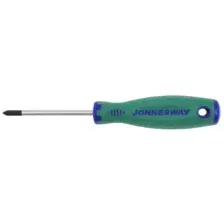  D71P180 ОТВЕРТКА СТЕРЖНЕВАЯ КРЕСТОВАЯ ANTI-SLIP GRIP, PH1X80 ММ JONNESWAY