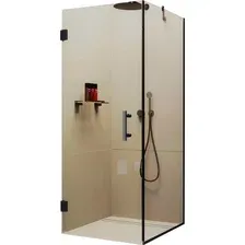 Душевой уголок MaybahGlass MGY-1304-6 (бесцветное стекло/черный)