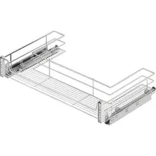 Корзина выдвижная Starax S-2354-C 90 (крепление на фасаде, хром)