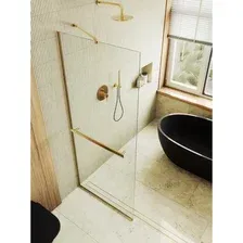 Душевая стенка MaybahGlass 89x195 MGD-732-3у (прозрачное стекло/золотой)