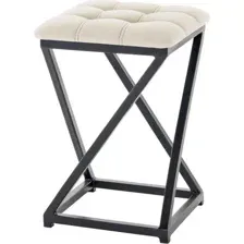 Табурет AMC Comfort 8К1.3 (кожзам, бежевый/черный)