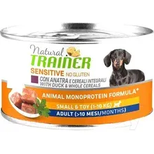 Влажный корм для собак Trainer Natural Sensitive No Gluten Small&Toy Adult с уткой (150г)