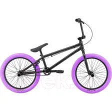 Велосипед STARK Madness BMX 4 2025 (серо-фиолетовый/черный/фиолетовый)