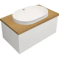ЗОВ Тумба с умывальником Кито 100 K100LW0MWM-HPL38T6002 (белый матовый)