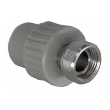 Муфта комбинированная РосТурПласт ПП с накидной гайкой d20х1/2" серая