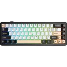 Клавиатура Aula F65 (белый/черный/розовый)