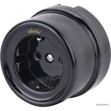 Розетка Werkel Retro WL18-03-01 (черный)