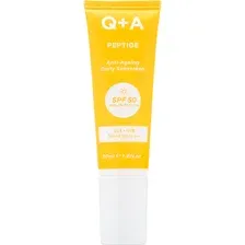 Крем солнцезащитный Q+A для лица, Peptide SPF50, 50 мл