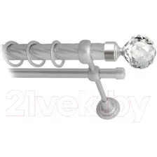 Карниз для штор Lm Decor Кристалл 130 2р витой 25/16мм (сатин, 2.4м)