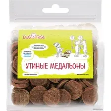 Лакомство для собак Dog Fest Утиные медальоны 500 г