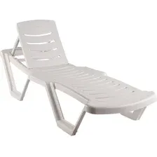 Шезлонг Элластик-Пласт Элластик 187x63.5x32 (белый)