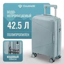 Чемодан-спиннер DoubleW Nexo (S, светло-голубой)