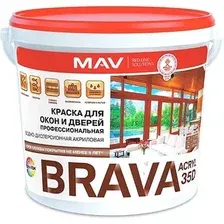 Краска MAV Brava ВД-АК-1035Д 5 л (белый полуматовый)