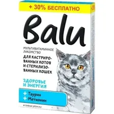 BALU Здоровье и энергия Лакомство мультивитаминное для кошек 130 таб