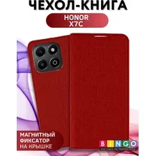 Чехол-книжка Bingo Book для Honor X8c (красный)