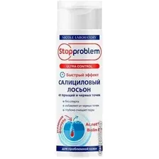 Лосьон для лица Nicole Laboratory Stopproblem Лосьон для лица Ultra Control салициловый от прыщей и черных точек (200 мл)