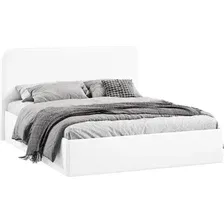 Кровать Трия Тиффани c ПМ 140x200 Тип 1 и заглушиной (экокожа Polo white)