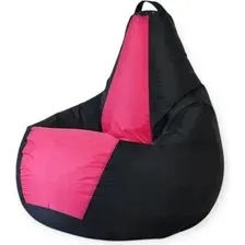 Кресло-мешок Mio Tesoro Груша Kombo XXL GF-130x85-CHF (черный/фуксия)