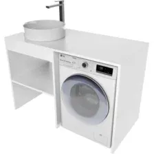 Тумба под умывальник ЗОВ Стамбул 120 / S120LWP0LWPWM (белый)