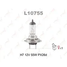 Автолампа галогенная PX26d LYNXAUTO L10755 H7 12